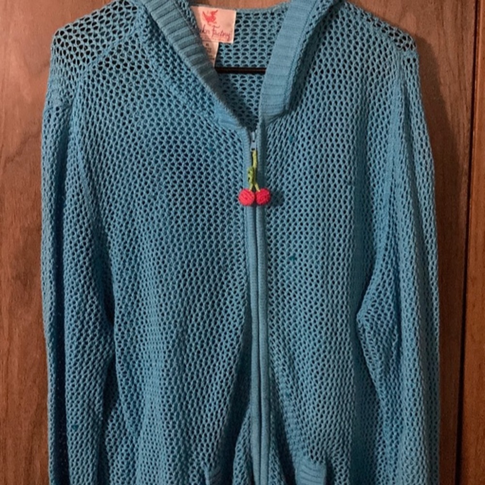 Quaker factory Blue net  sweater/top